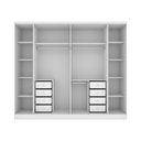 Ver imagem 3 de Guarda-roupa Casal Sevila 6 Portas 8 Gavetas Neve - Tcil Móveis