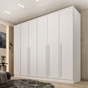 Ver imagem 1 de Guarda-roupa Casal Sevila 6 Portas 8 Gavetas Neve - Tcil Móveis