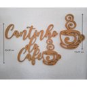 Ver imagem 3 de Cantinho do Café Decoração Mdf 6mm Placa Aplique Amadeirado (30x22 Cm)