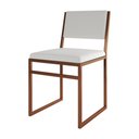 Ver imagem 3 de Kit 2 Cadeiras Industrial Isa Assento Corino Base Cobre para Mesa Sala Jantar Cozinha - Cobre/branco
