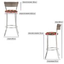 Ver imagem 2 de Banqueta Bistro para Bar, Cozinha, Balcão em Alumínio e Fibra Tc Zanutto 5 Unidades Capuccino