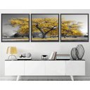 Ver imagem 1 de Quadro Decorativo 195x64cm Árvore De Ipê Amarelo Quarto Sala