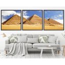 Ver imagem 1 de Quadro Decorativo 195x64cm Pirâmides Do Egito Quarto Sala