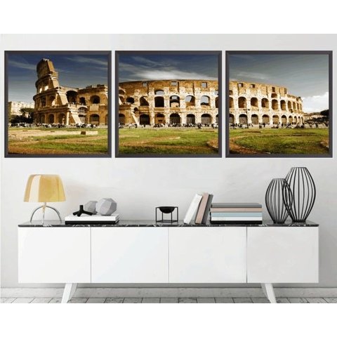 Quadro Decorativo 195x64cm Coliseu Roma Itália Quarto Sala