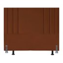 Ver imagem 2 de Cabeceira Suede 140 Cm Casal Moderna Frame Estofada Cama Box:terracota