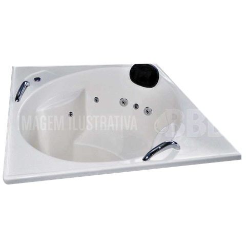 Ofurô Quadrado Osaka COMPLETO individual com hidro em acrílico  110V