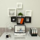 Ver imagem 2 de Kit Nichos Quadrados 100% MDF - Preto e Branco - Suporte Invisível