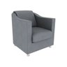 Poltrona Decorativa  Sala Recepção Escritório Suede Cinza - 1