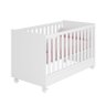 Berço Mini Cama Americano Doce Sonho com Rodízios Branco - Qmovi - 1