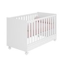 Ver imagem 1 de Berço Mini Cama Americano Doce Sonho com Rodízios Branco - Qmovi