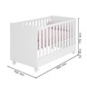 Berço Mini Cama Americano Doce Sonho com Rodízios Branco - Qmovi - 2