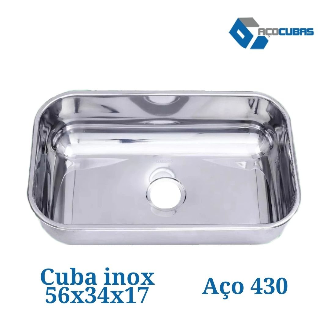 Cuba Nº2 Aço Cubas Inox 430 56x34x17 - 3