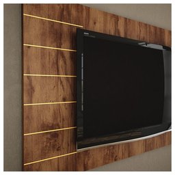 Painel para Tv até 50 Polegadas Goya Jatobá Caemmun - 4 Painel para Tv até 50 Polegadas Goya Jatobá Caemmun - 4