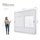 Ver imagem 3 de Guarda Roupa Gramado 2 Portas Correr com Espelhos MDF