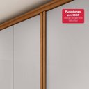 Ver mais imagens de Guarda-roupa Casal 100% Mdf 8 Portas Easy Glow com Espelhos Amendoa Clean/off White