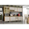 Cozinha Completa 5 Peças - Eduarda Cristaleira-cinamomo/off White - Chf Móveis - 1