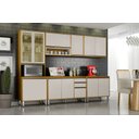 Ver imagem 1 de Cozinha Completa 5 Peças - Eduarda Cristaleira-cinamomo/off White - Chf Móveis
