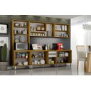 Ver imagem 2 de Cozinha Completa 5 Peças - Eduarda Cristaleira-cinamomo/off White - Chf Móveis