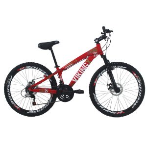Bicicleta Viking X Tuff29 Freeride Aro 26 Freio a Disco 21 Velocidades Cambios Shimano Vermelho