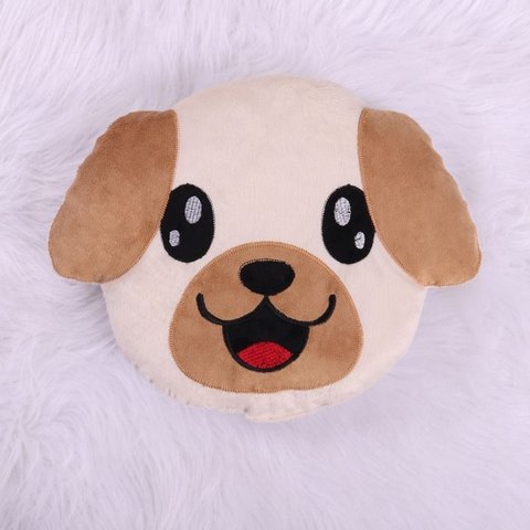 Almofada Decorativa Safari Infantil para Bebê e Crianças em Pelúcia:cachorro Bege]
