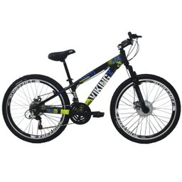 Bicicleta Vikingx Tuff29 Freeride Aro 26 Freio a Disco 21 Velocidades Cambios Shimano Preto Amarelo - 1 Bicicleta Vikingx Tuff29 Freeride Aro 26 Freio a Disco 21 Velocidades Cambios Shimano Preto Amarelo - 1