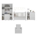 Ver imagem 3 de Quarto Completo Com Poltrona De Amamentação Pimpolho Mp4073 Branco Branco