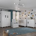 Ver imagem 1 de Quarto Completo Com Poltrona De Amamentação Pimpolho Mp4073 Branco Branco