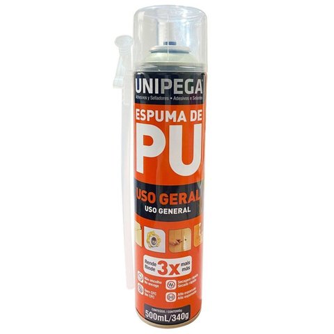 Espuma Expansiva Pu 500ml Poliuretano Porta Janela Ar Condicionado Duto Batente Selante Isolamento M