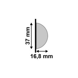 Meia Curva Poliestireno 599 Oliva Santa Luzia - 2,8mx3,7cm (2uni) - 2
