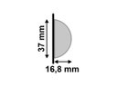 Ver imagem 2 de Meia Curva Poliestireno 599 Oliva Santa Luzia - 2,8mx3,7cm (2uni)