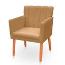 Ver imagem 4 de Kit 2 Poltronas Recepção Cecília Bege Biselos Decor