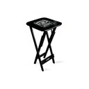 Ver imagem 5 de Kit 5 Conjuntos de Mesa Bistrô Dobrável Jack Daniel's com 4 Banquetas de Madeira Preta - Cor:
