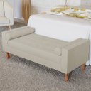 Ver imagem 2 de Recamier Baú Félix Solteiro 120 cm Suede - ADJ Decor - Bege