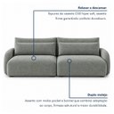 Ver imagem 7 de Sofá Cama Modular Orgânico Retrátil 4 Lugares 270cm com Base em Madeira Maciça Oxford