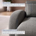 Ver imagem 5 de Sofá Cama Modular Orgânico Retrátil 4 Lugares 270cm Base Madeira Maciça Oxford