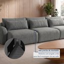 Ver mais imagens de Sofá Cama Modular Orgânico Retrátil 4 Lugares 270cm Base Madeira Maciça Oxford