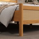 Ver imagem 3 de Cama Queen Rattan Madeira Maciça 200 x 160 cm Freijó Cefira Idimex