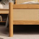 Ver imagem 5 de Cama Queen Rattan Madeira Maciça 200 x 160 cm Freijó Cefira Idimex