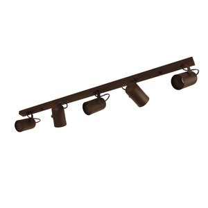 Luminária Teto Trilho 5 Spots Direcionáveis Marrom 1275
