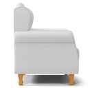 Ver imagem 7 de Poltrona de Amamentação Pés Madeira e Puff Letícia Sintético Branco - Phoenix Phoenix Baby