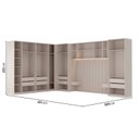 Ver imagem 4 de Guarda Roupa Planejado 15 Portas 2 Mesas de Cabeceira Samambaia CabeCasa MadeiraOriginals Offwhite