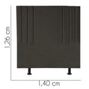 Ver imagem 2 de Cabeceira Estofada Grécia 140cm Casal para Cama Box Quarto Linho Marrom - Gat Magazine