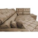 Ver imagem 5 de Sofá de Canto Retrátil e Reclinável com Molas Cama Inbox Platinum 3.00M x 2.36M Tecido Suede Castor