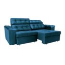 Ver imagem 6 de Sofá Retrátil e Reclinável New Austrália 2,25M Tecido Suede Azul - Cama Inbox