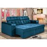 Sofá Retrátil e Reclinável New Austrália 2,25M Tecido Suede Azul - Cama Inbox - 1