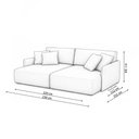 Ver imagem 5 de Sofá Cama para Sala de Estar 4 Lugares 230cm Chicago Linho Cinza - Nexta Casa