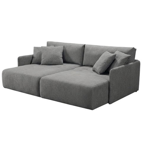 Sofá Cama para Sala de Estar 4 Lugares 230cm Chicago Linho Cinza - Nexta Casa