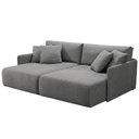 Ver imagem 1 de Sofá Cama para Sala de Estar 4 Lugares 230cm Chicago Linho Cinza - Nexta Casa