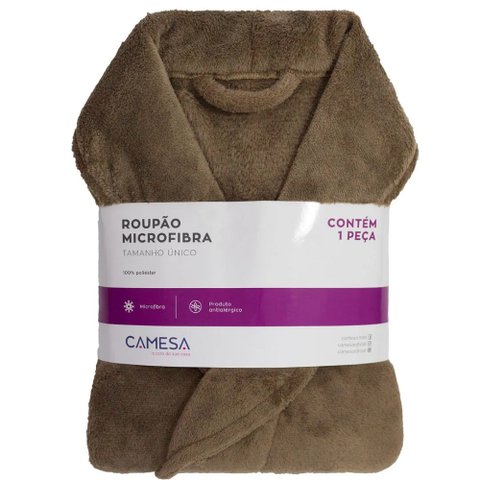 Roupão Aveludado Tamanho M Manga Longa Camesa