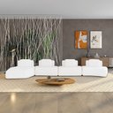 Ver imagem 1 de Sofá 4 Lugares Orgânico com Chaise e 3 Módulos Berlim bouclê Off White K01 - D’Rossi